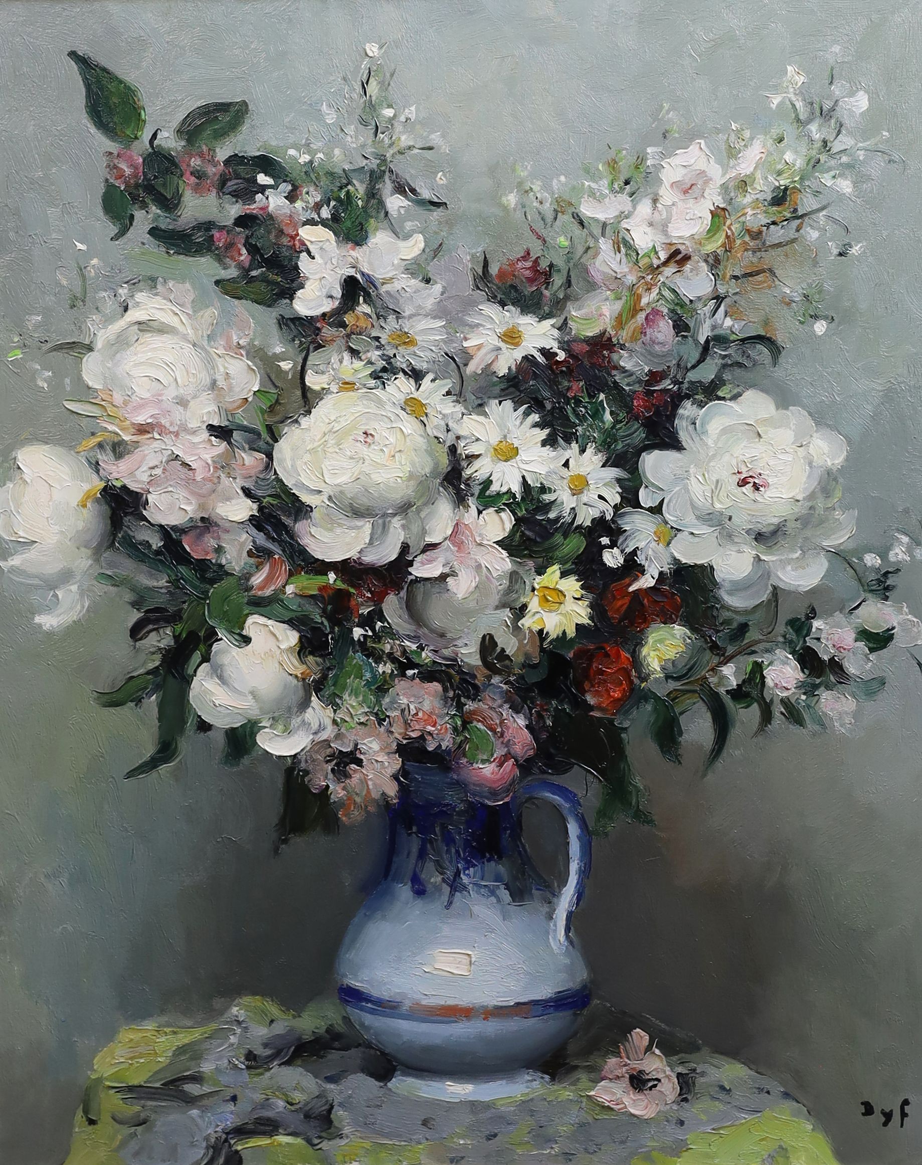 Marcel Dyf (French, 1899-1985), 'Fleurs Pivcines', oil on canvas, 72 x 58cm